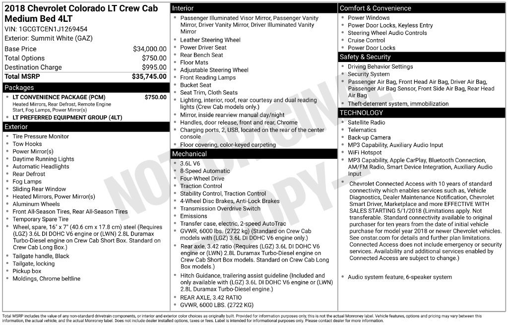 Used 2018 Chevrolet Colorado LT AWD/4WD image 42