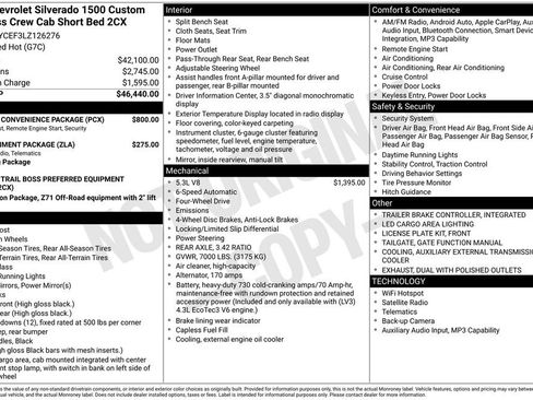 Used 2020 Chevrolet Silverado 1500 Custom Trail Boss w/ Custom Convenience Package AWD/4WD image 10