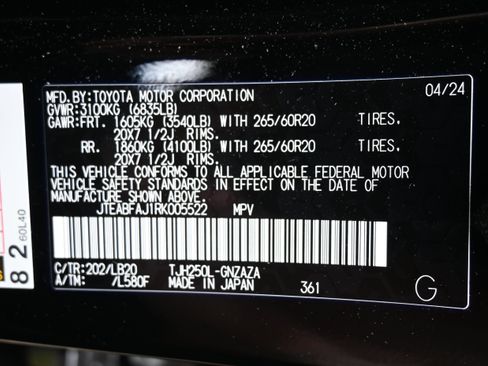 Used 2024 Toyota Land Cruiser w/ Premium Package AWD/4WD image 34