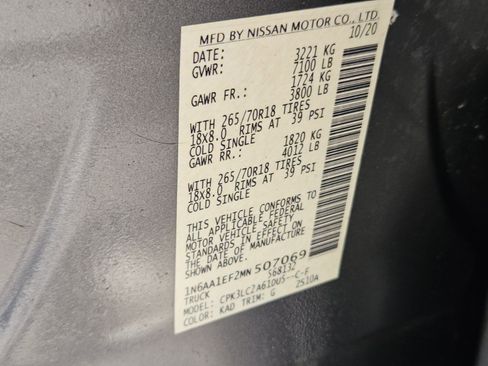 Used 2021 Nissan Titan SV w/ SV Convenience Package image 35