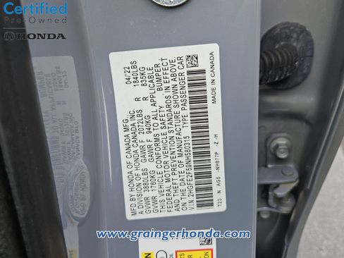 Certified 2022 Honda Civic Sport image 14