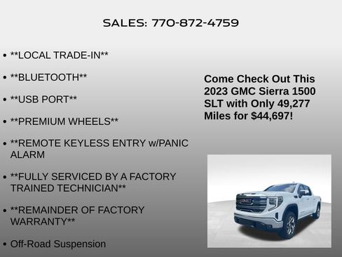 Used 2023 GMC Sierra 1500 SLT w/ X31 Off-Road Package AWD/4WD image 10