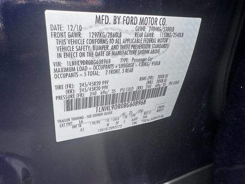 Used 2011 Lincoln MKS w/ 102A Rapid Spec Order Code image 20