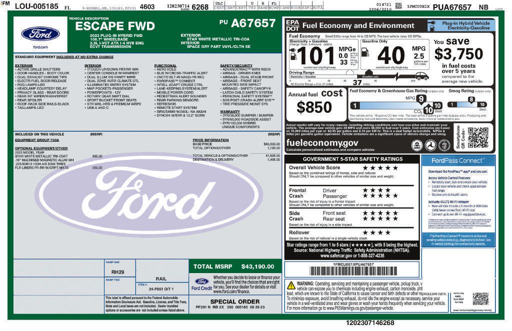 Certified 2023 Ford Escape SE FWD image 40