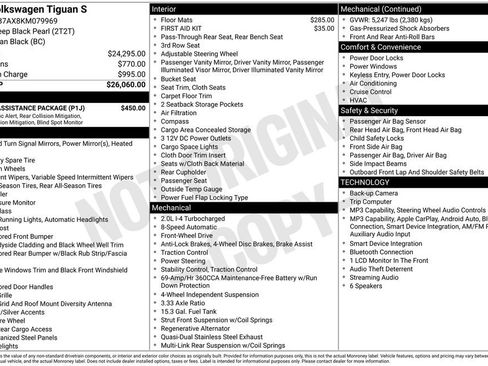 Used 2019 Volkswagen Tiguan S w/ Driver Assistance Package FWD image 39