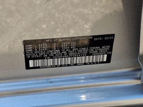 Certified 2023 Subaru Impreza 2.0i AWD/4WD image 26