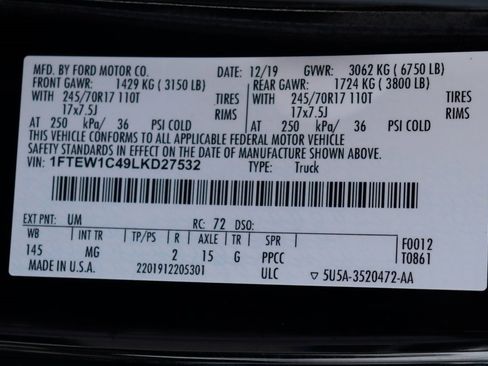 Used 2020 Ford F150 XLT w/ Equipment Group 301A Mid image 51