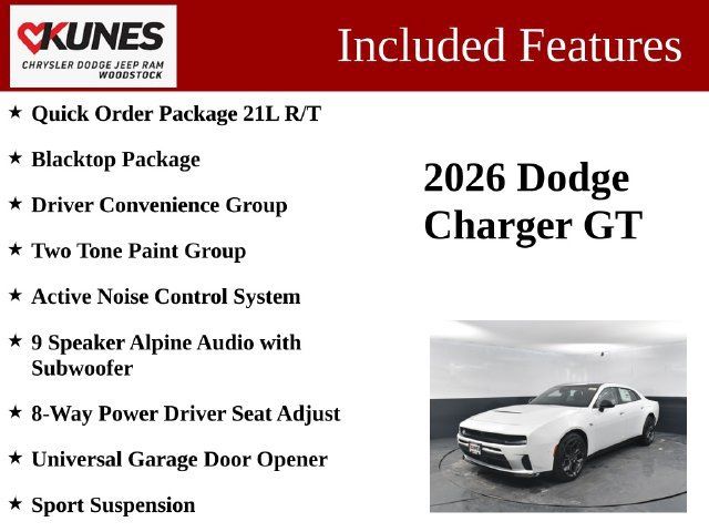 New 2026 Dodge Charger R/T w/ Driver Convenience Group AWD/4WD image 3