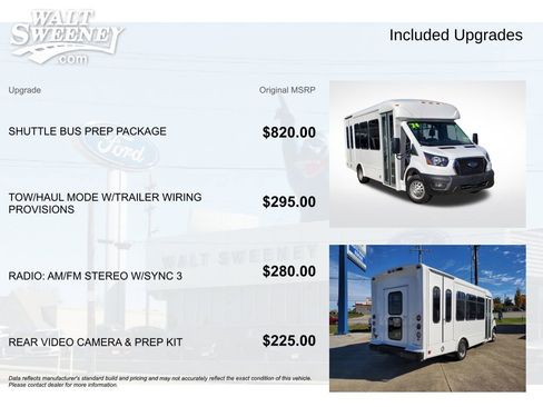 Used 2024 Ford Transit 350 Low Roof DRW w/ Shuttle Bus Prep Package image 11