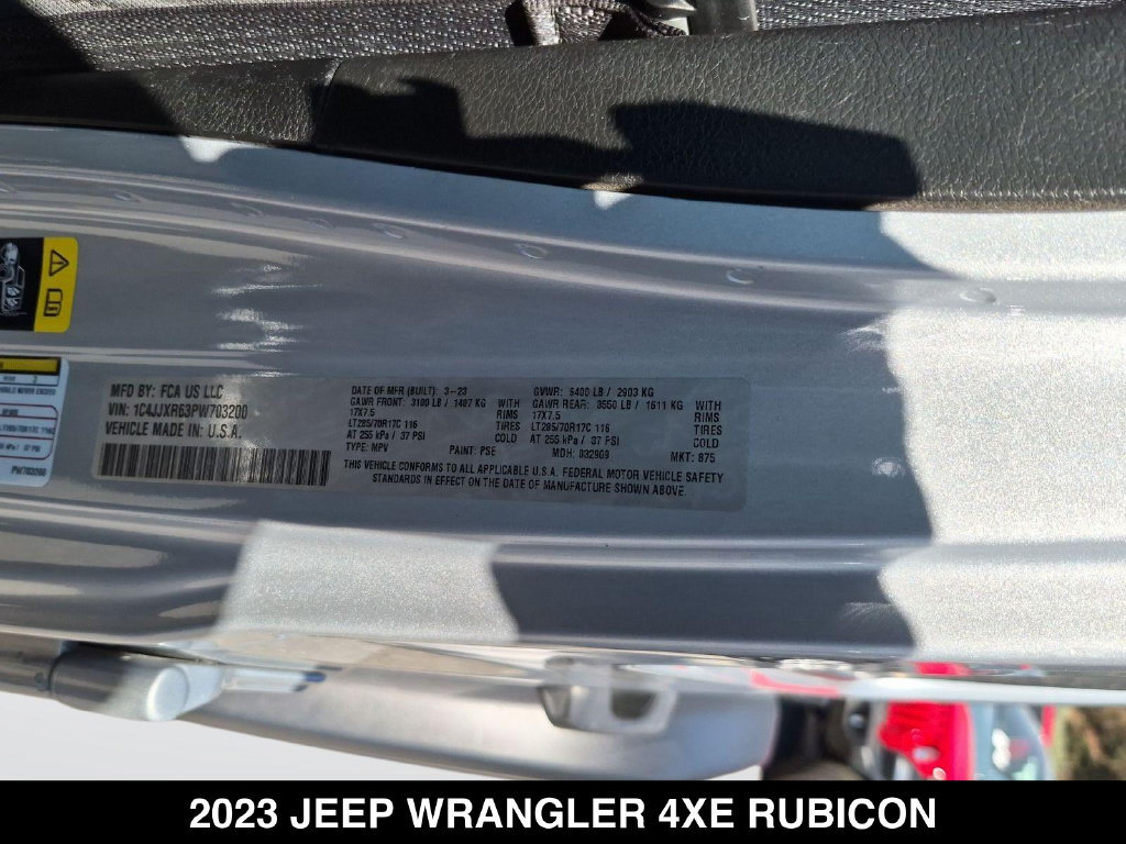 Used 2023 Jeep Wrangler Unlimited Rubicon 4xe w/ Cold Weather Group AWD/4WD image 25