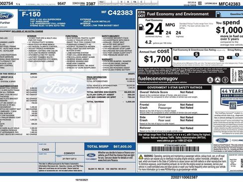 Used 2021 Ford F150 Lariat w/ Max Trailer Tow Package image 46