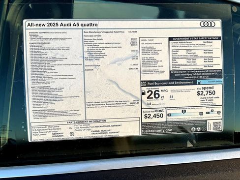 New 2025 Audi A5 2.0T Premium image 16