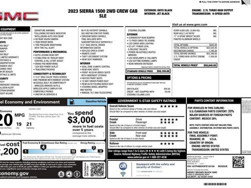 Used 2023 GMC Sierra 1500 SLE RWD image 2