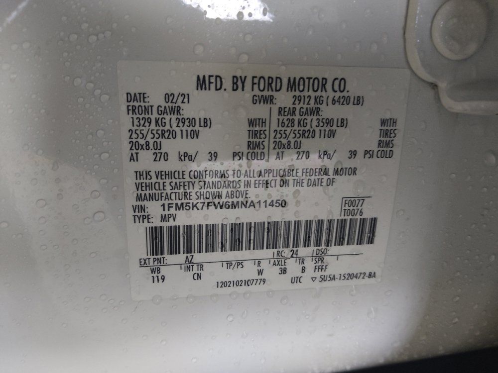Used 2021 Ford Explorer Limited w/ Hybrid Equipment Group 310A RWD image 33