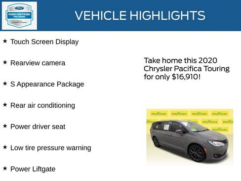 Used 2020 Chrysler Pacifica Touring w/ S Appearance Package FWD image 23