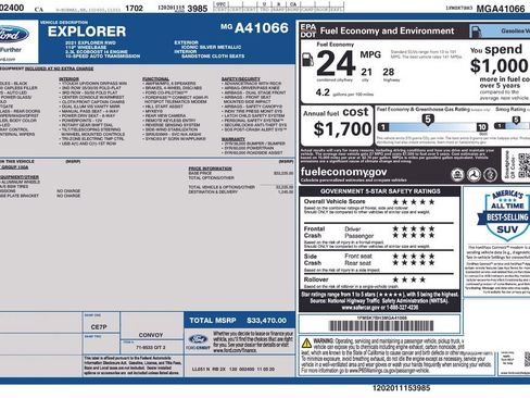 Certified 2021 Ford Explorer 2WD image 3
