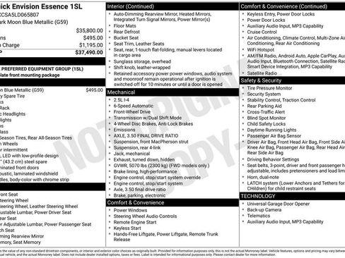 Certified 2020 Buick Envision Essence FWD image 32