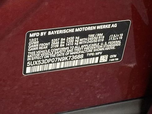 Used 2022 BMW X3 xDrive30i w/ Premium Package 2 image 35