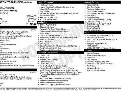 New 2026 MAZDA CX-90 Plug-In Hybrid w/ Premium Plus AWD/4WD image 41