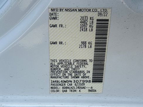 Certified 2023 Nissan Altima 2.5 SV w/ SV Premium Package image 58