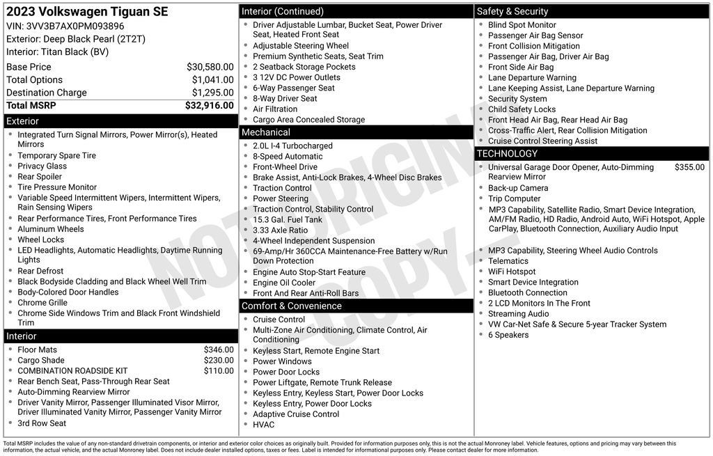 Certified 2023 Volkswagen Tiguan SE FWD image 14