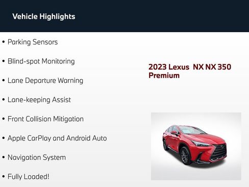 Used 2023 Lexus NX 350 AWD image 66