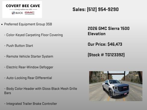 New 2026 GMC Sierra 1500 Elevation RWD image 12
