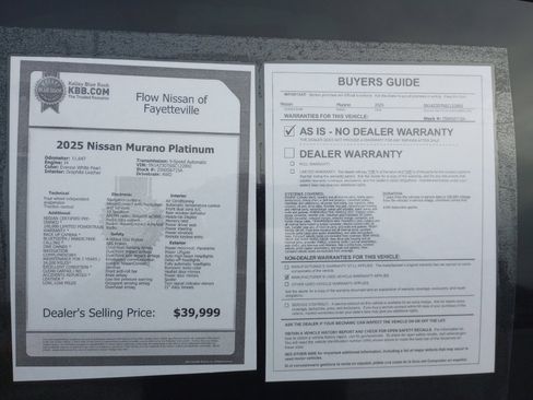 Used 2025 Nissan Murano Platinum w/ Cargo Package image 33