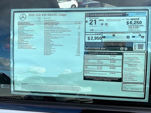 New 2026 Mercedes-Benz GLE 450 GLE 450 Coupe image 13