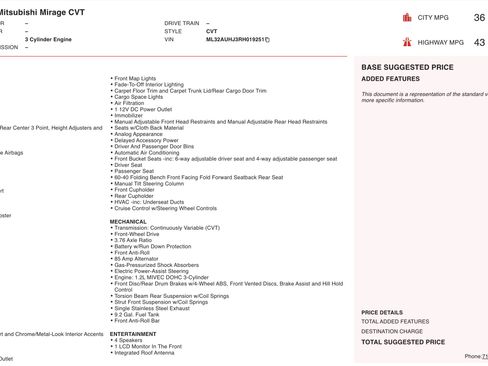 Used 2024 Mitsubishi Mirage ES image 5