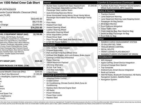 New 2026 RAM 1500 Rebel w/ Rebel Level 2 Equipment Group AWD/4WD image 27