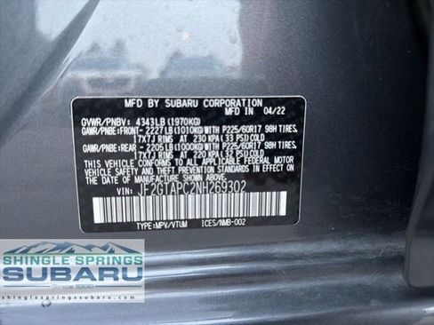 Certified 2022 Subaru Crosstrek 2.0i Premium image 57