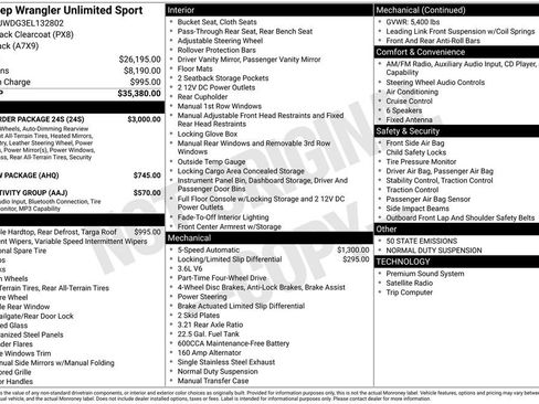 Used 2014 Jeep Wrangler Unlimited Sport w/ Quick Order Package 24S image 8