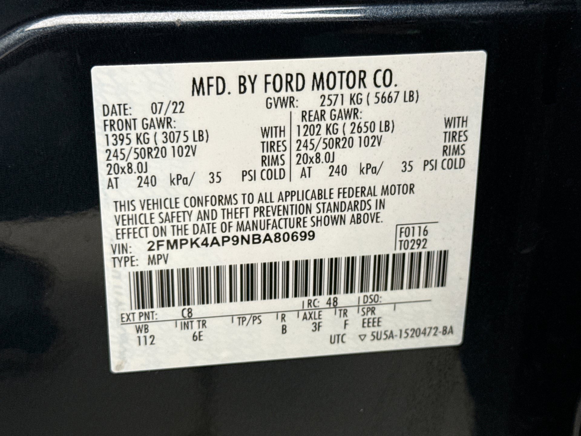 Used 2022 Ford Edge ST AWD/4WD image 24
