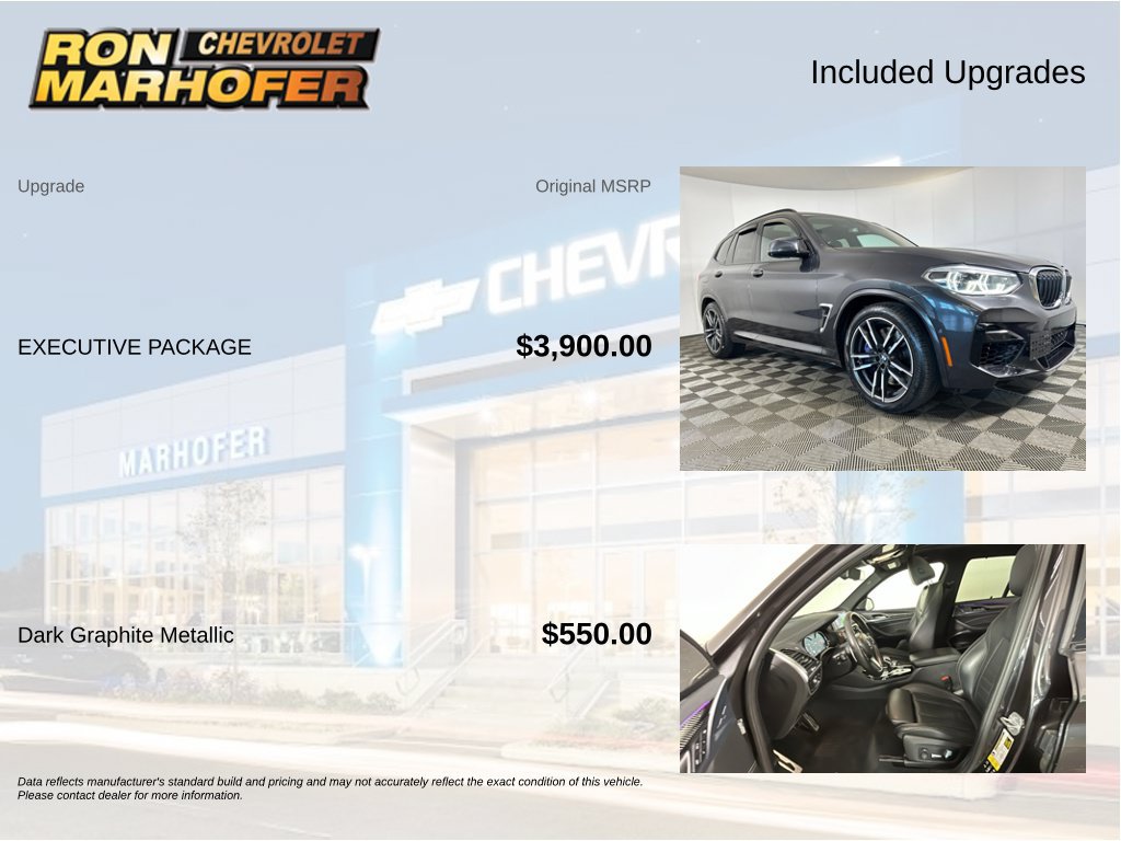 Used 2020 BMW X3 M w/ Executive Package AWD/4WD image 6