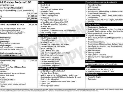 New 2025 Buick Envision Preferred image 42