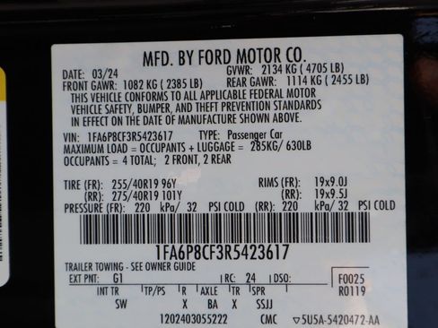 Used 2024 Ford Mustang GT Premium w/ GT Performance Package RWD image 30