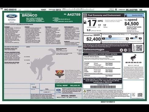 Used 2021 Ford Bronco First Edition image 49