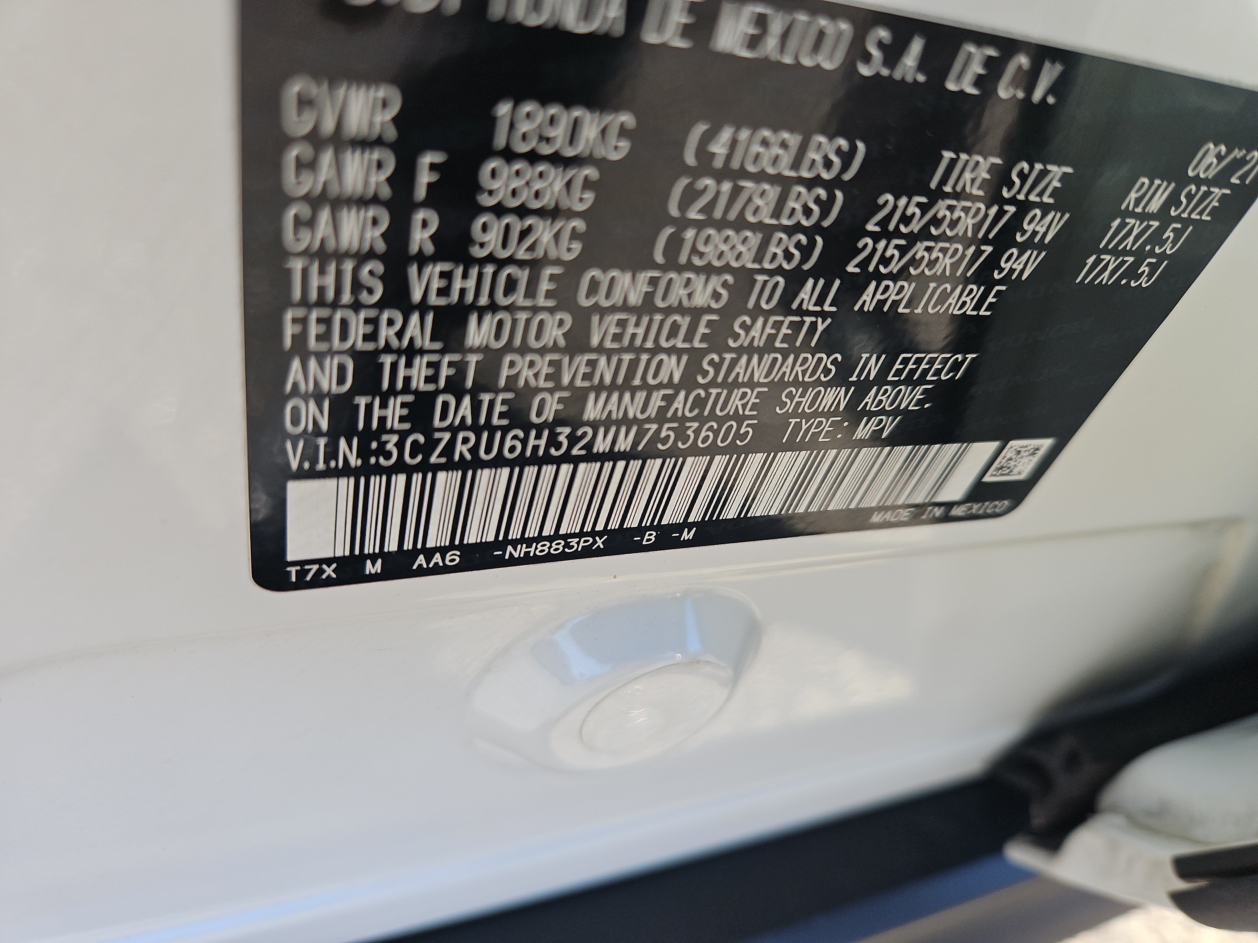 Used 2021 Honda HR-V LX image 7