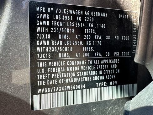 Used 2011 Volkswagen Tiguan S AWD/4WD image 17
