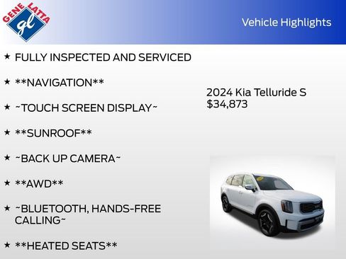 Used 2024 Kia Telluride S w/ S Sunroof Package AWD/4WD image 33