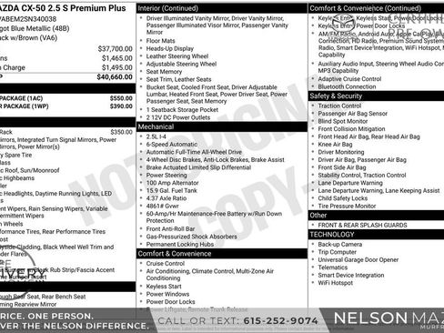 Certified 2025 MAZDA CX-50 AWD 2.5 S w/ Accent Package image 2