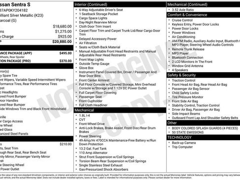 Used 2019 Nissan Sentra S w/ Appearance Package image 10