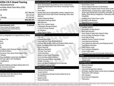 Used 2021 MAZDA CX-5 Grand Touring w/ GT Premium Package image 6