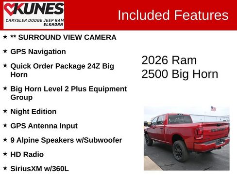 New 2026 RAM 2500 Big Horn image 3