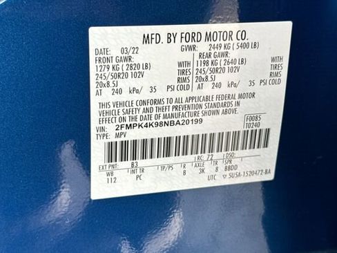 Certified 2022 Ford Edge Titanium w/ Equipment Group 301A image 25