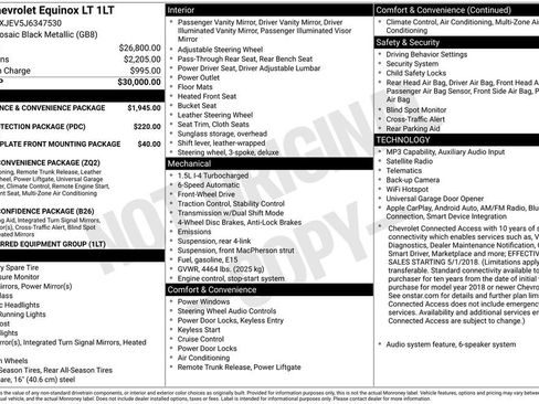 Used 2018 Chevrolet Equinox LT FWD image 35