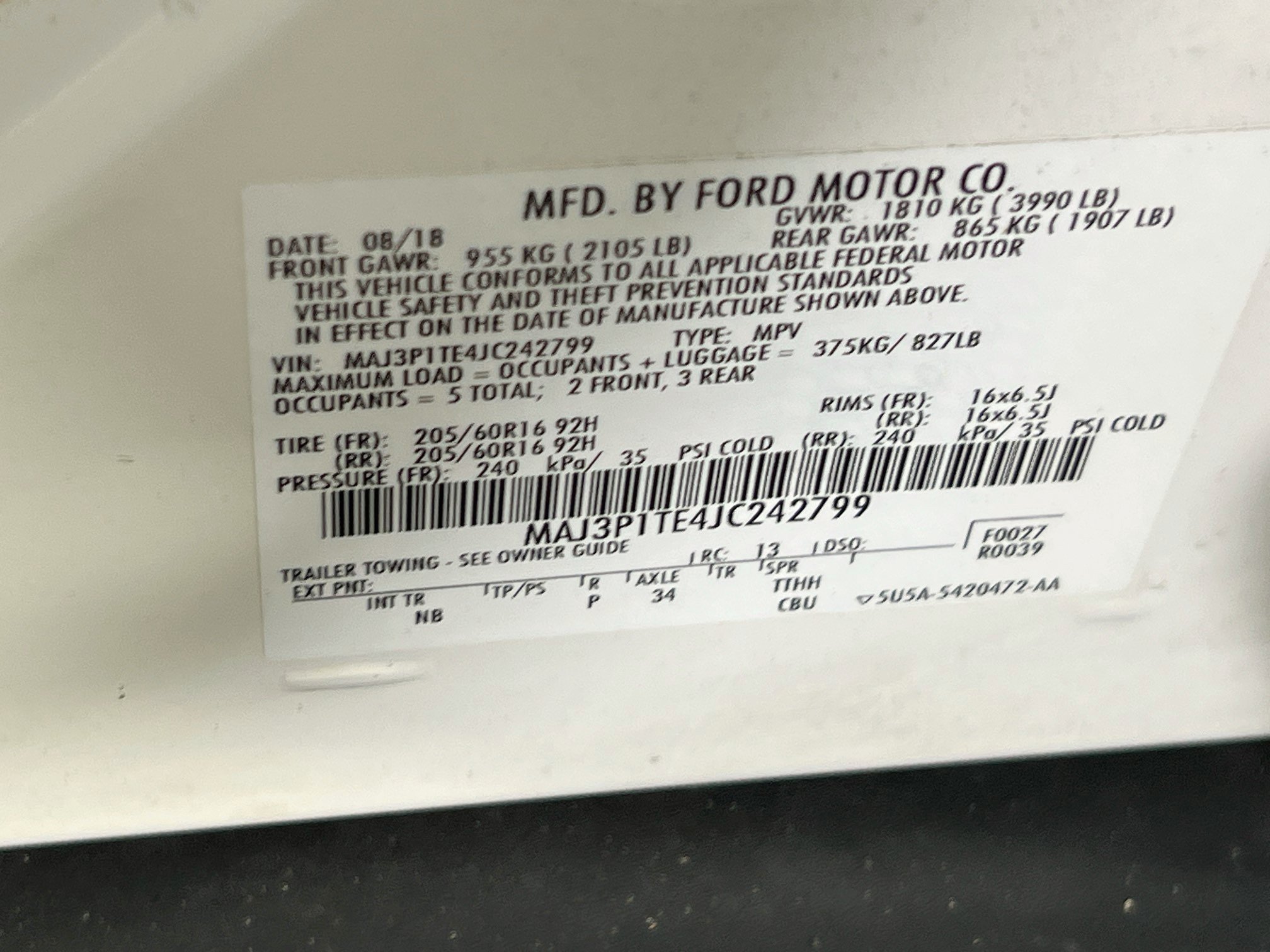 Used 2018 Ford EcoSport SE FWD image 31