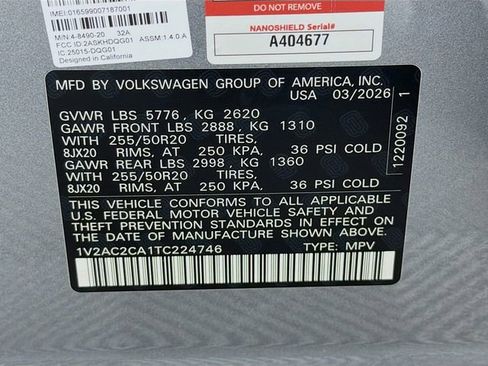 New 2026 Volkswagen Atlas Cross Sport SEL R-Line AWD/4WD image 33