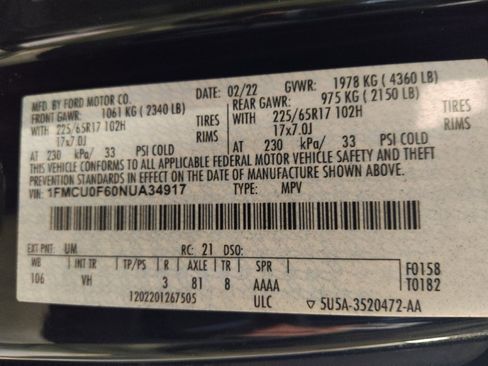 Used 2022 Ford Escape S FWD image 33